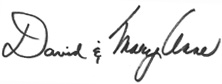 David and Mary Anne Skeba signature